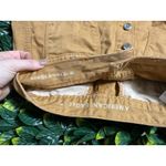 American Eagle Preppy Mustard Color Denim Button Up Mini Skirt Size 6 Photo 3