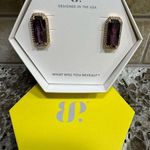 BP Bomb Party Earrings ER88724 Amethyst, CZ on Gold Plating. Photo 0