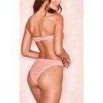 House Of CB  Antilla Crinkled Brief Bikini Bottom in Color Blush size M Photo 4
