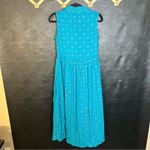 Avaasa Turquoise Button Front Midi Dress Size Small Blue Photo 1