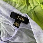 AFRM Helsa Ruched Mini Dress Green Photo 4