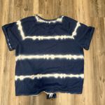 Como vintage Navy and white tie-dye crop top #tiedye  chest is 21, length is 24 Photo 1