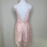Tobi  Pink Lace Deep V Dress Sz Small Wedding Guest Shower Photo 1