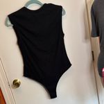 Universal Threads Universal Thread Classic Black V-Neck Bodysuit Photo 2