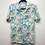 Denim & Flower  Artsy Button Front Women's Short Sleeve Shirt Size Medium Photo 0