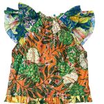 Farm Rio Caipirinha Ruffled Flutter Sleeve Blouse Multicolor Size XS Photo 4