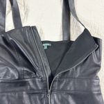 Wild Fable  Faux Leather Zip Front Mini Dress Womens M Y2K Pinafore Black Edgy Photo 9