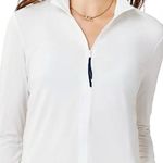 Carve Designs Women's White Zip-Up Sweatshirt size XL Photo 0