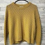 Madewell  Women’s Basket-weave Stitch Sweater - Golden Yellow / Size XS Photo 0