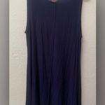 Discreet Women's long blue sleeveless blouse size XL round neck Photo 5
