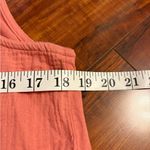 Splendid  Coral Pink Cotton Gauze Sleeveless boho tank Neck Button Down Top small Photo 12