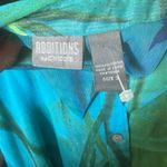 Additions by chicos Blue and Green ladies sheer blouse 3 xl Photo 2