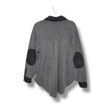 Free People ‎ Women's Gray Button Down Shirt Jacket Oversized Coat Shacket Photo 5