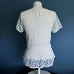 Hinge Lace Peplum Crewneck Top Photo 3