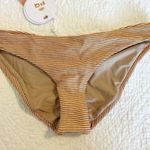 PQ Swim Aperol Stripe Bikini Full Bottom Gold Size Medium M NWT Photo 2