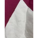 Free People Sweatshirt Womens Small Montauk Pullover Burgundy Colorblock Cropped Photo 7