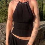 Revolve NWT Sasha Therese Open Back Pearl Beaded Cami Halter Top Photo 3