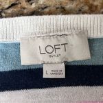 Loft Multicolor Stripe Short Sleeve Top L | Beachy Preppy Coquette Coastal Photo 8