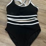 Blooming Jelly NWT women’s high waisted bikini bottoms with black and white top Photo 0