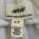 Aerie Women’s Sz S White New Heights Trouser Fleece Shorts Photo 6