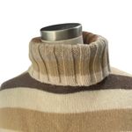 Old Navy Y2K  Lambswool Brown stripe turtleneck sweater size MEDIUM Photo 6