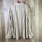 Avenue Stretch 30/32 Button Front Long Sleeve Striped Shirt Photo 1