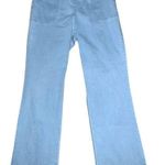 Denim & Co  cute light blue pullover elastic waist flared mom jeans ! Nwot Photo 0