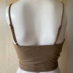 Better Be | Brown Tan Cinched Tie Sleeveless Crop Top | Small Photo 1