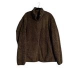 Uniqlo  Fleece Jacket Zip Up Teddy Fluffy Pockets Brown Outdoor Size Large Photo 1
