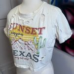 White Graphic Crop Top Photo 11