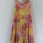 Arizona Jeans Arizona Jean Company Pattern Block Neck Tie Mini Dress Small Orange Photo 0