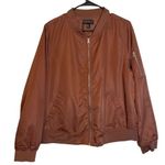 Forever 21  Plus Satin Bomber Jacket (Rose Gold/Burnt Orange Color) Size 2XL GUC Photo 0