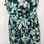 Eliza J Blue & Green Floral Ruffle One Shoulder Fit & Flare Mini Dress 14 Photo 8