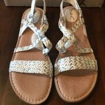 Born b.o.c. Sandals White Dena Flat Strappy Sandals Sz 11 NIB New in Box Leather Photo 1