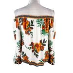 Flying Tomato  Crop Top Large L Top Off Shoulder Floral Boho Photo 1
