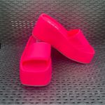 Olivia Miller Uproar Wedge Sandals Slip on Open Toe Platform Slides Pink Sz 7 Photo 3
