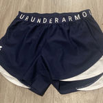 Under Armour  Women's Athletic Shorts in Navy and White Photo 0