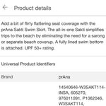 prAna  Blue Satki Print Swim Skirted Bikini Bottom S Photo 10