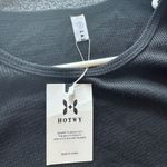 Hotwy Women’s Tunic Dress Sz XL black Crew Neck Long Sleeve Casual Waffle Knit Photo 3