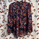 Como Black  Floral Patterned long sleeve blouse Photo 1