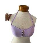 No Boundaries  size 7-9 juniors violet lavender swimsuit top with convertible str Photo 2
