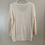 Madewell Cream Pointelle Knit Sweater Women’s XS Lightweight V-Neck Pullover Photo 1