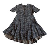 ALC Frank A.L.C. Button-Down Shift Dress 100% Silk Fun Print Short Sleeve Size 4 Women's Photo 0