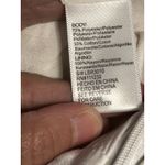 Becca Johnny Striped Ruffle Wide Leg Jumpsuit M White Golden Beige Pockets Lined Photo 10