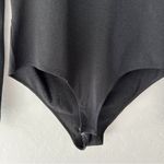 Anthropologie Daily Practice Shimmer Open Back Bodysuit Black Mock Neck NWT | S Photo 5