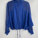 Alexander Wang T By  Blue Boho Zip Up Bomber Jacket Size Small Photo 10