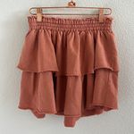 Aerie Sweatshirt Distressed Mini Skirt Boho Burnt Orange Tiered Beachy Coastal S Photo 0