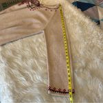 Fashion Bug Vintage  Wool Blend Sweater Women’s XL Tie Neck Boho Beige Photo 6