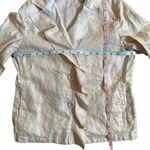 Chico's Women Size Small Pink Linen Cotton Beach Coastal Ruffle Preppy Jacket Photo 3