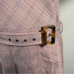 Free People  Plaid Puff Sleeve Belted Mini‎ Dress L | Preppy Soft Aesthetic Photo 4